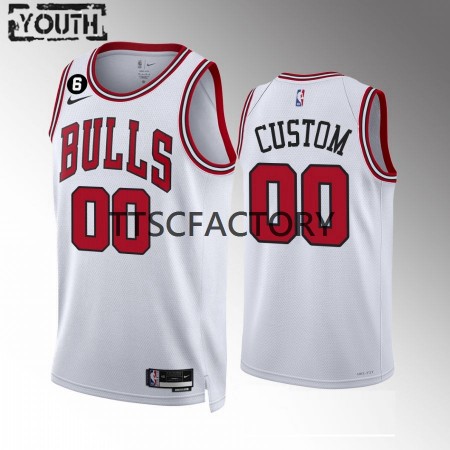 Maillot Basket Chicago Bulls Personnalisé Nike 2022-23 Association Edition Blanc Swingman - Enfant